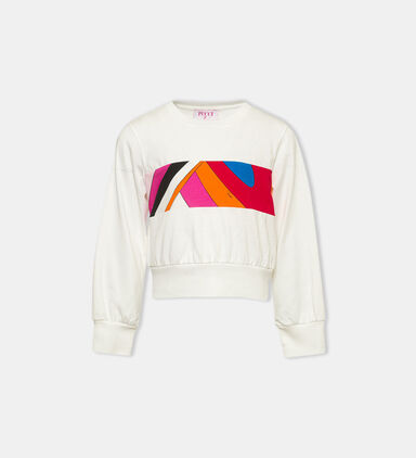Cotton Iris-print Sweater