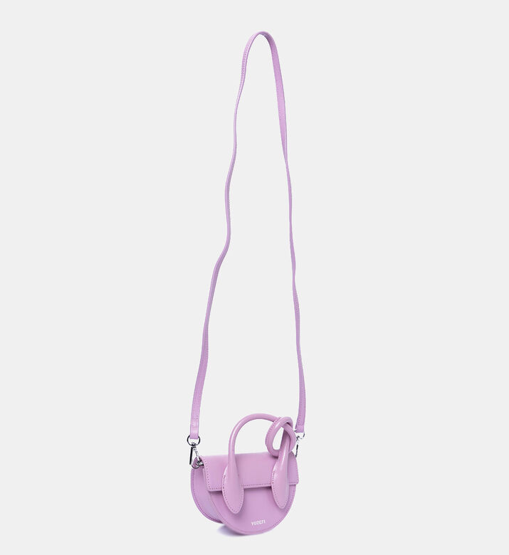 Leather Mini Pretzel Handbag 15 X 17 X 7.5 Cm