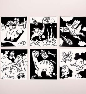 مجموعة تلوين مخملية بشكل ديناصورات