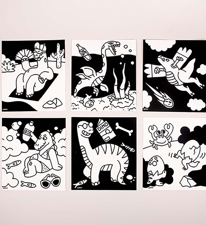 Dinos Velvet Coloring Pack