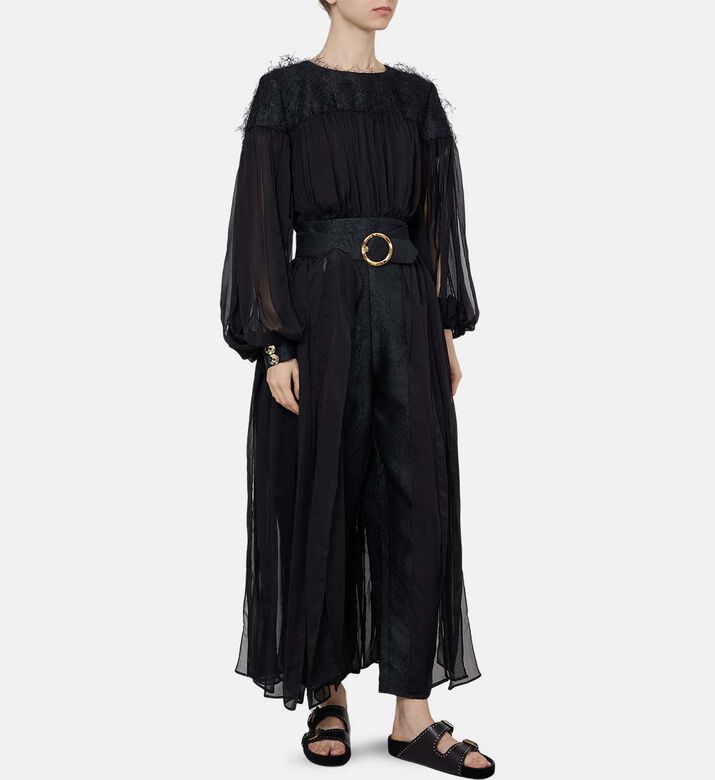 Dark Charm Long Pleated Sleeves Jumpsuit Dark Charm Long Pleated Sleeves Jumpsuit