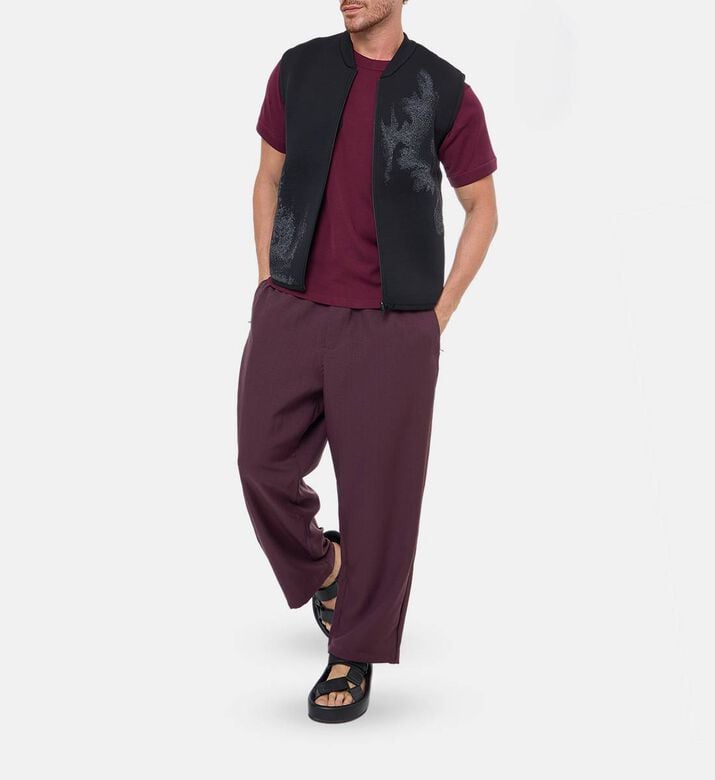 Y-3 Cropped Wide-leg Trousers, Model View