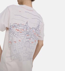 تيشيرت بانفيل بياقة دائرية مطرزة