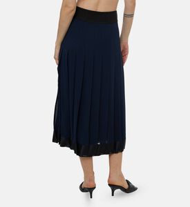 Edward Achour Paris Lace Trim Pleated Midi Skirt, Model View