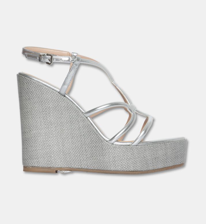 Albano Shoes Wedge Soft, Silver, Eu-41, Packshot View