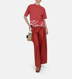 Wide-leg Pleated Pants