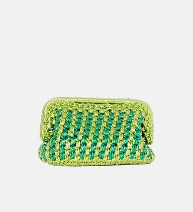 Woven Two-tone Cosmetic Pouch