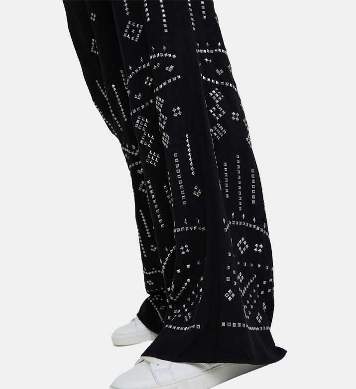 Sulina Rhinestone Embellished Flared Trousers