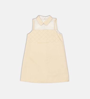Quilted Embroidered Logo Dress