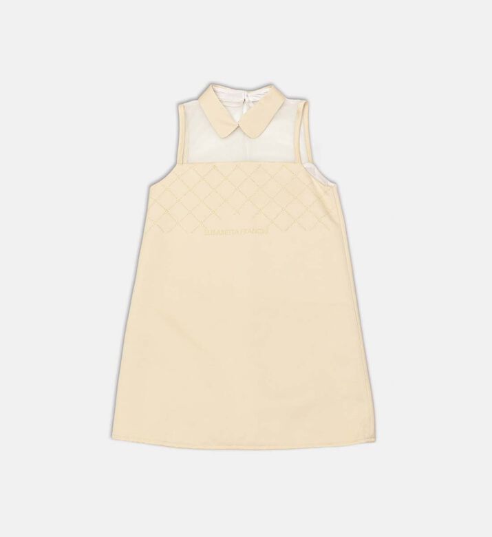 Quilted Embroidered Logo Dress