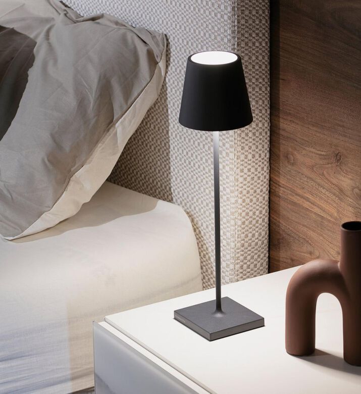 Zafferano Poldina Pro Table Lamp Matt, Grey, Packshot View