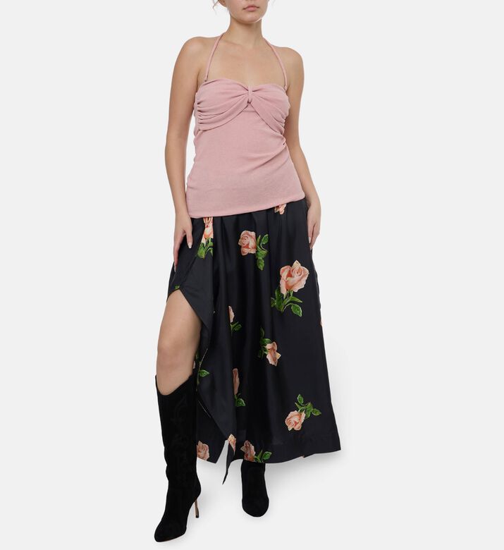 Nanushka All-over Floral-print Flared Skirt, Model View