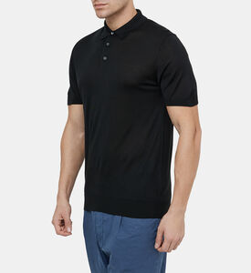 قميص بولو محبوك بأكمام قصيرة