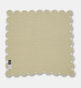 Home Deco and More Adelina Scalloped Design Napkin, Green, Packshot View