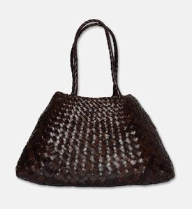 Dragon Diffusion Santa Croce Big Leather Bag, Dark-brown, Packshot View
