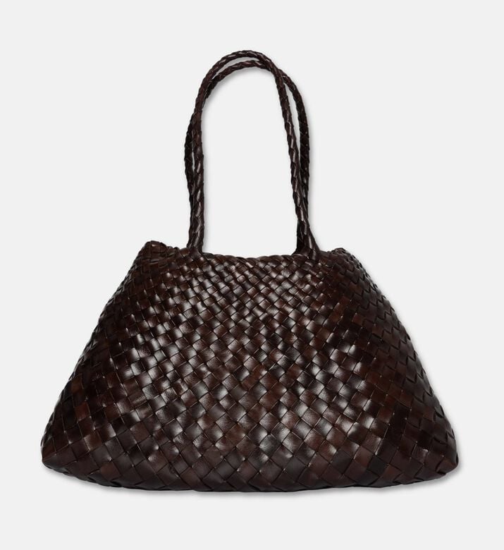 Dragon Diffusion Santa Croce Big Leather Bag, Dark-brown, Packshot View