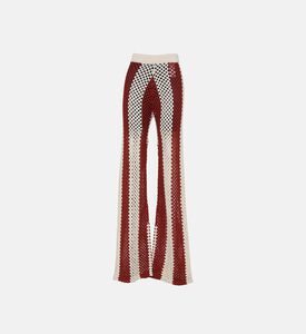 Pia Crochet Striped Pants