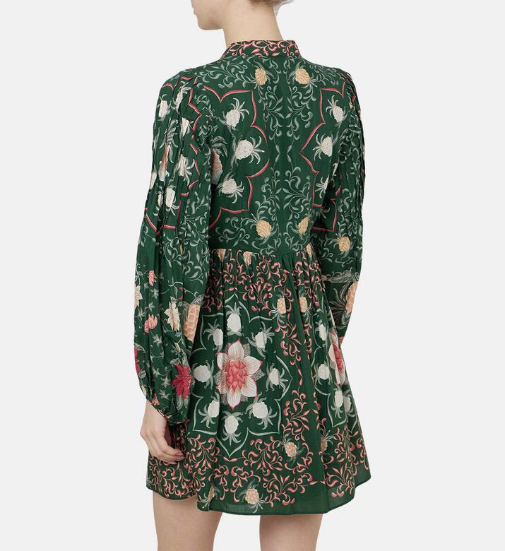Pineapple Garden Long Sleeve Mini Dress