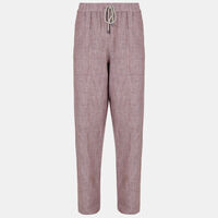 Linen Cotton Elastic Waist Pants