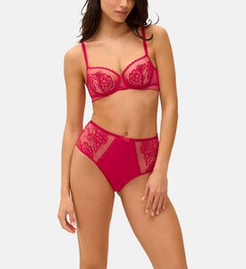 حمالة صدر نصف كوب بدون حشوة بتطريز أزهار