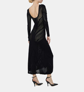 Semi-sheer Long Sleeve Dress