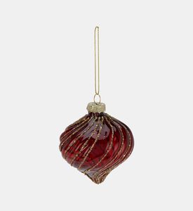 Home Deco and More Xmas Ball Glass, Red, Packshot View