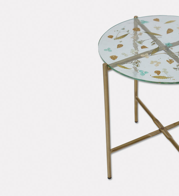 Home Deco and More Knock-down Stand Round-top Table, Clear, 39-cm, Packshot View