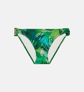 Tropical-print Side-twist Bikini Bottom