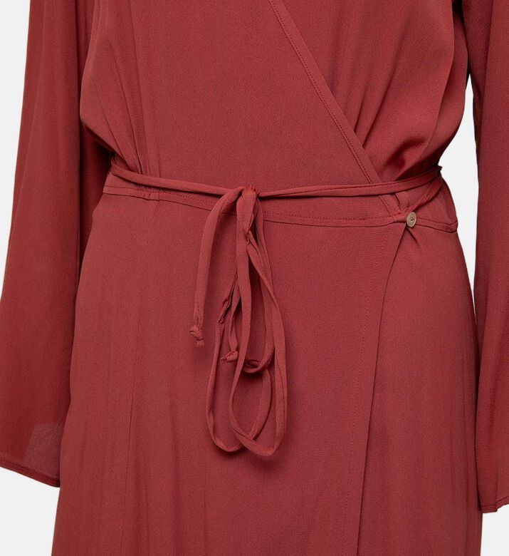 Marocain Crepe Crossover Maxi Dress