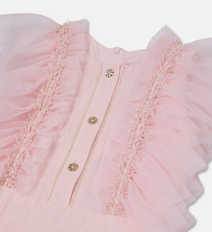 Poca and Poca Ruffle Hem Button Closure Dress, Packshot View