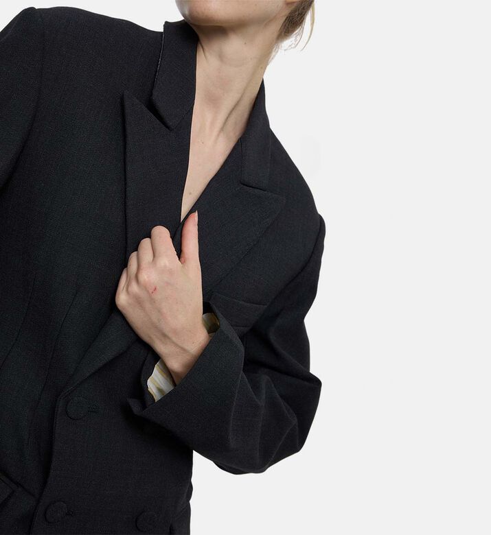 Plan C Double-breasted Closure Blazer, Model View