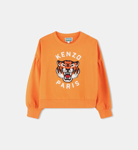 سويت شيرت بشعار مطرز كبير الحجم