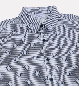 Jules & Juliette Paris Cotton Striped Short-sleeve Shirt, Packshot View