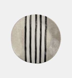 Melamine Striped Plate 4-piece Set