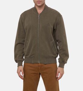 Embroidered Logo-detail Ribbed Long-sleeve Bomber Jacket Embroidered Logo-detail Ribbed Long-sleeve Bomber Jacket