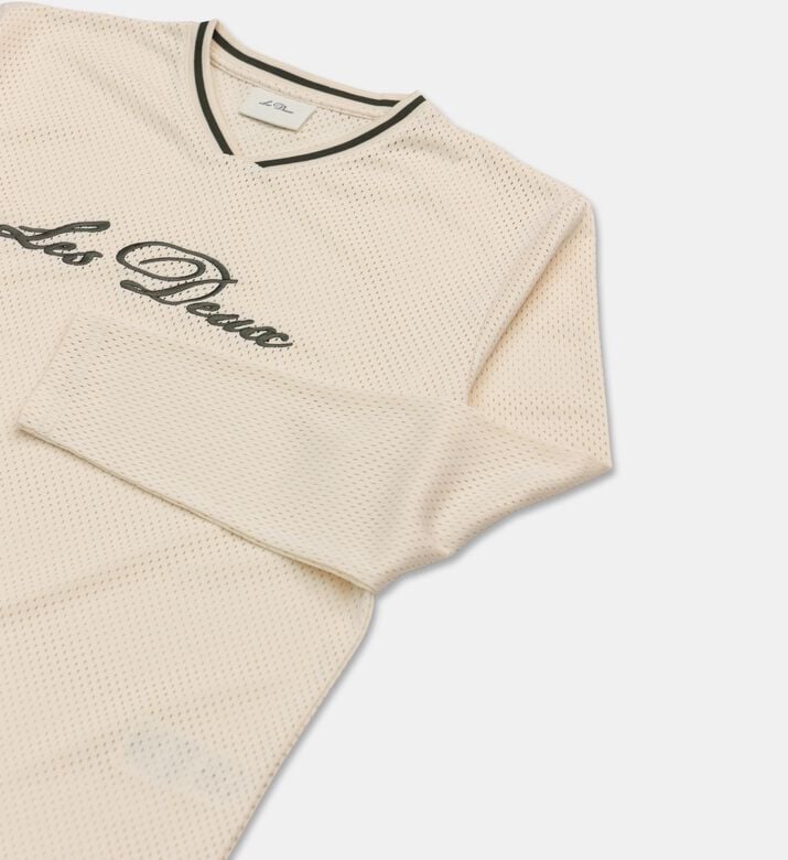 Les Deux Mesh Long-sleeve V-neck T-shirt, Packshot View
