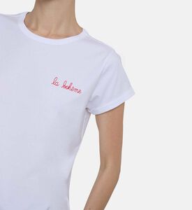 تيشيرت بوهيمي مطرز بقصة عادية