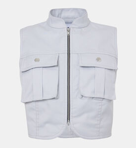 بلوزة كارغو قطن قصيرة معاد تدويرها