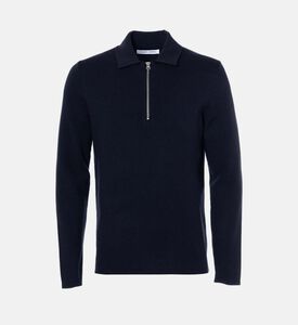 Half-zip Long-sleeve Regular-fit Polo Shirt