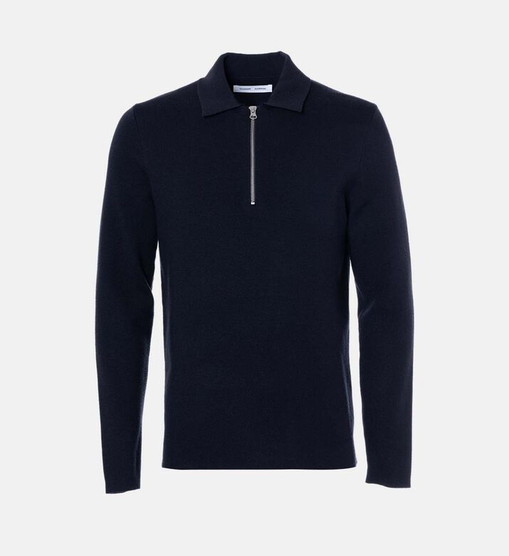 Half-zip Long-sleeve Regular-fit Polo Shirt