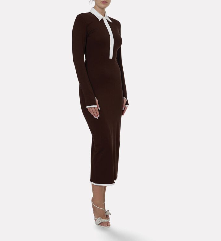 Rowen Rose Dress Ls, Model View