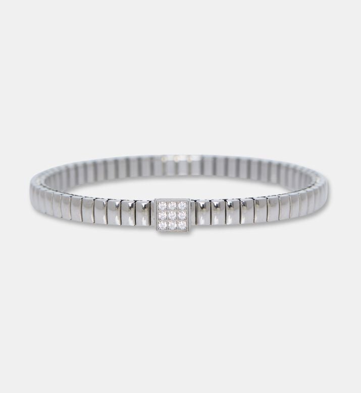 Nomination Crystal Square-shaped Design Stretch Bracelet, Packshot View