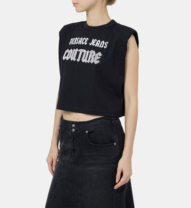 بلوزة قطن قصيرة بدون أكمام