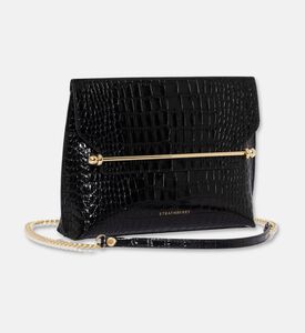 Strathberry Stylist Embossed Croc Crossbody Bag, Black, Packshot View