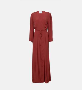 Marocain Crepe Crossover Maxi Dress