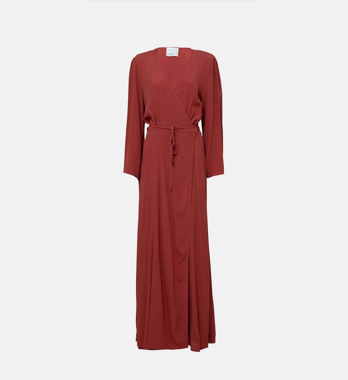 Marocain Crepe Crossover Dress