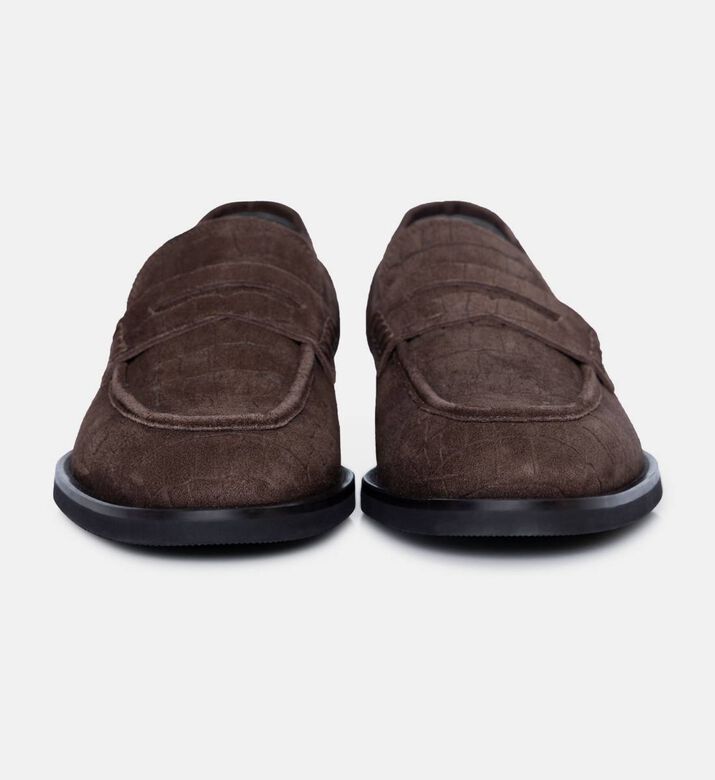 حذاء لوفرز شامواه بنقشة تمساح