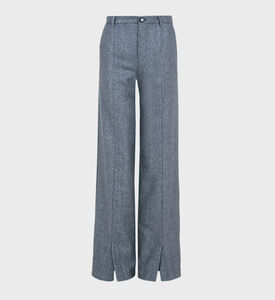 Lurex Wide Legs Uniform Trousers