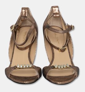 Baldinini Metallic Two Strap Ankle Sandals, Packshot View