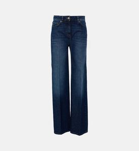 Luisa Spagnoli Straight-cut Button Closure Denim Pants, Packshot View